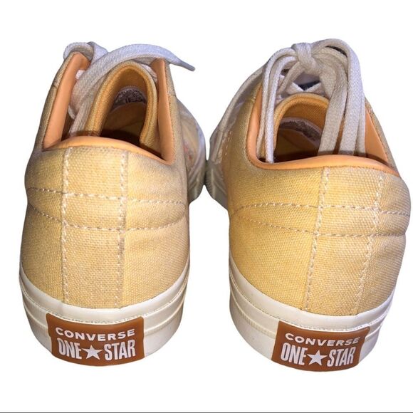 CONVERSE ONE STAR SUNBAKED MENS WOMENS UNISEX 164358C BUTTER YELLOW/MELON BALLER - Picture 6 of 7